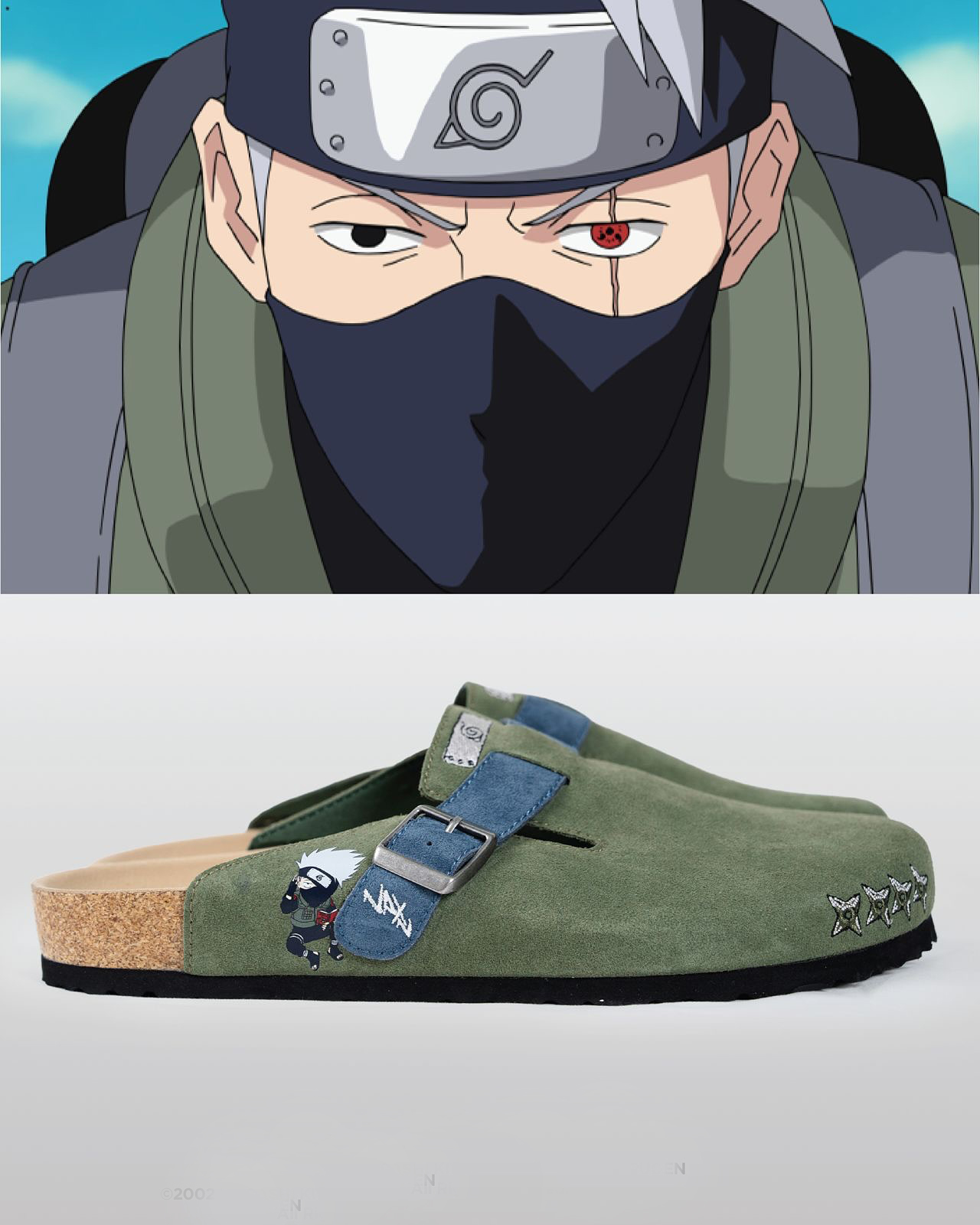 NARUTO Anime Unisex Boston Soft Footbed Suede Leather 