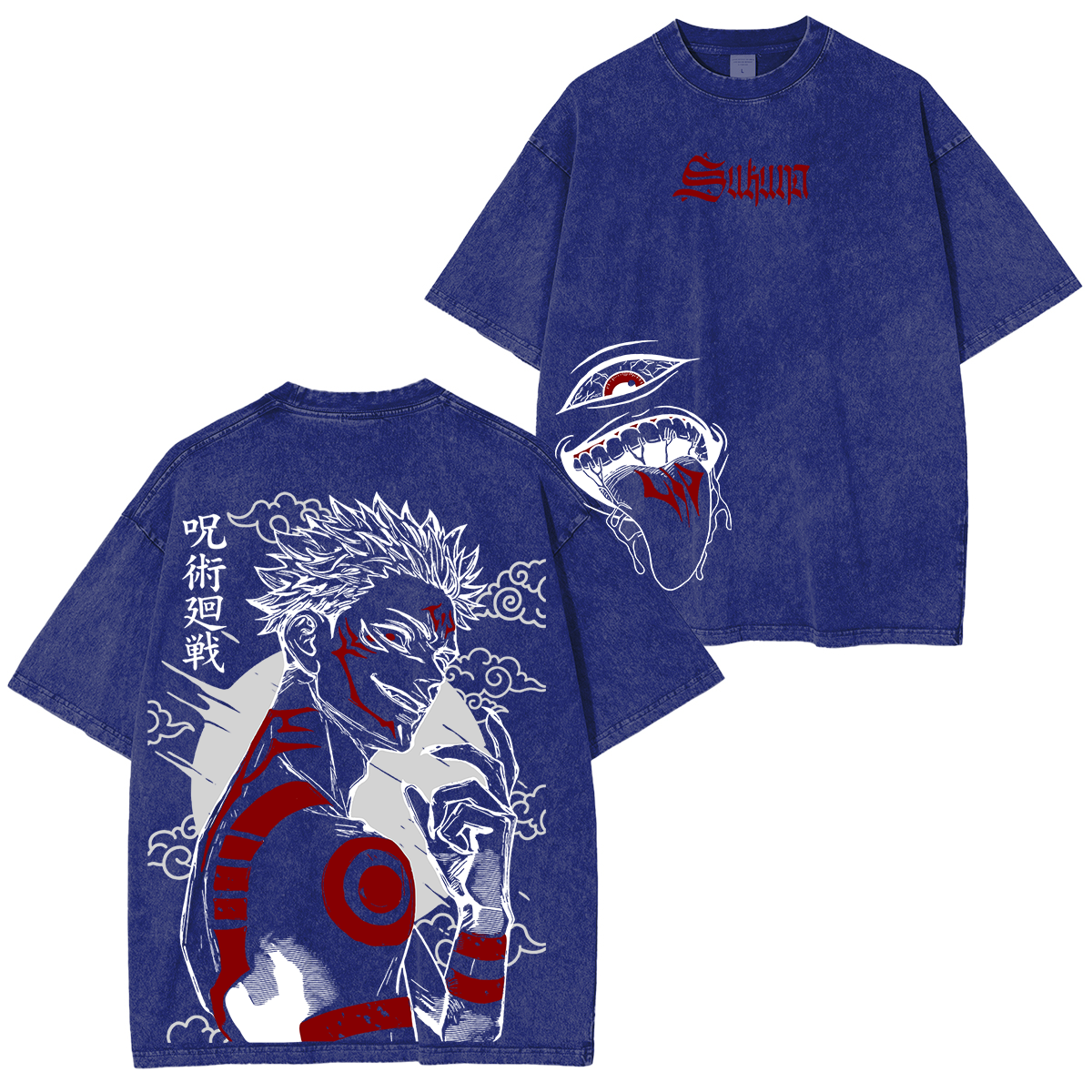 Jujutsu Kaisen Sukuna Washed T-shirt/Crewneck/Hoodie