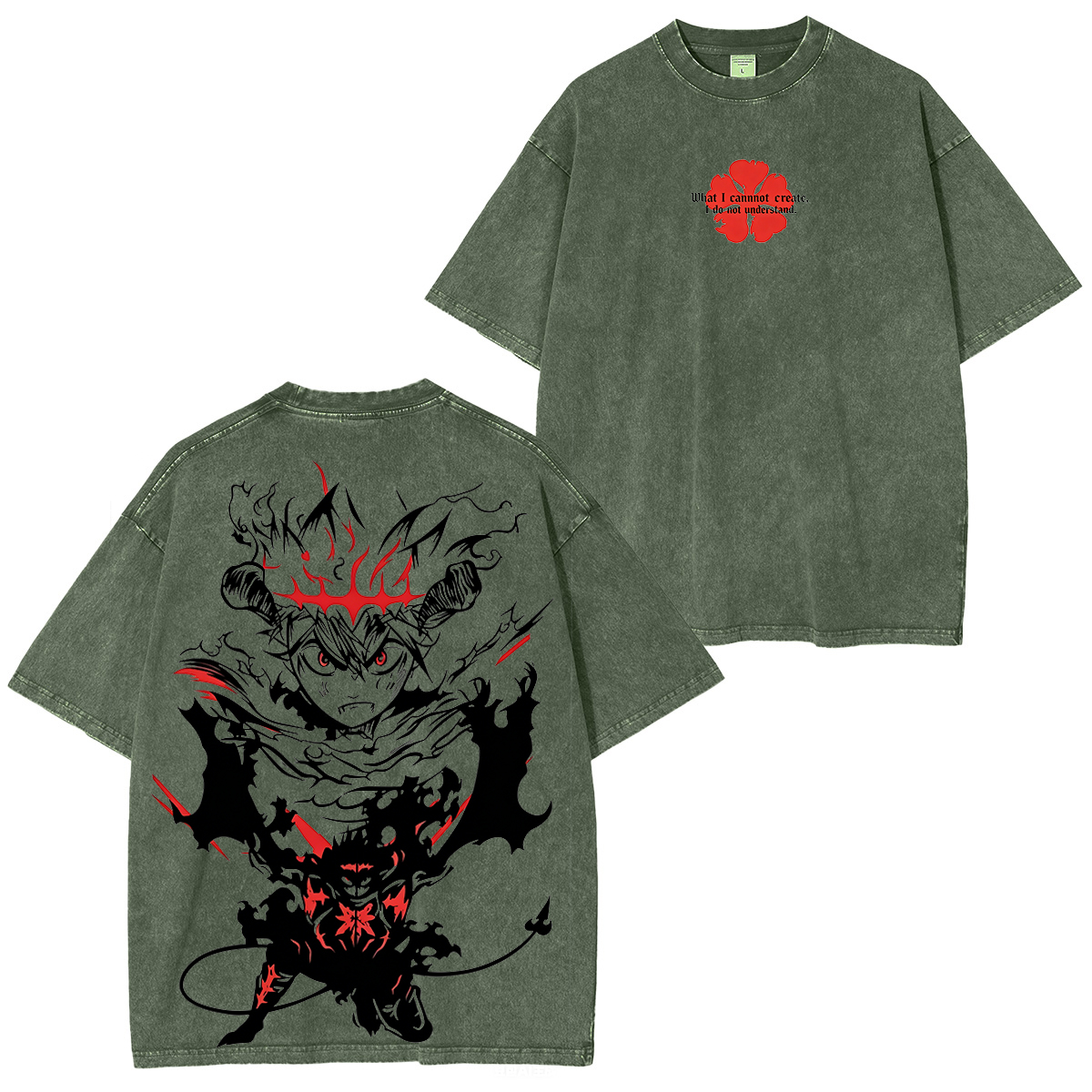 Black Clover Aska Vintage washed T-shirt/Crewneck/Hoodie