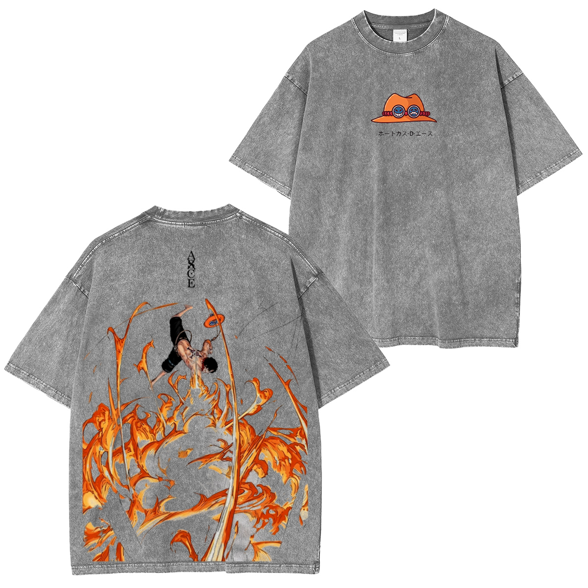 One Piece Portgas D. Ace Vintage washed T-shirt/Crewneck/Hoodie
