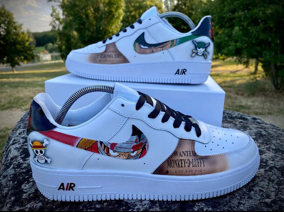 Air force1 custom luffy x Zoro One Piece Custom Titans Style Shoes Hand Painted