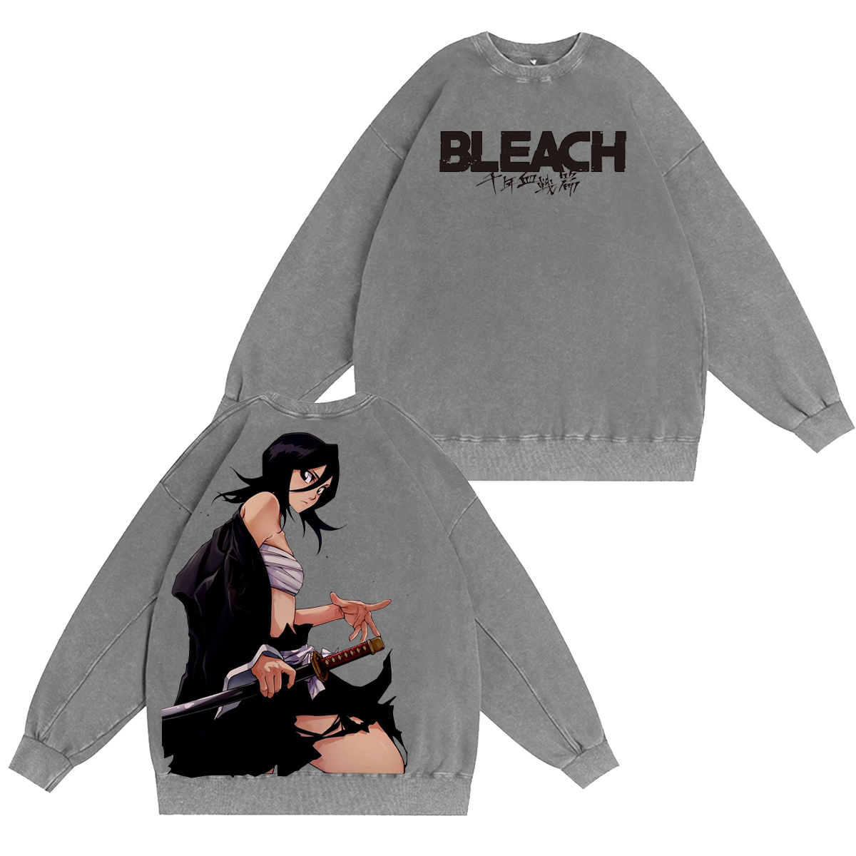 BLEACH :Kuchiki Rukia  Vintage washed T-shirt/Crewneck/Hoodie