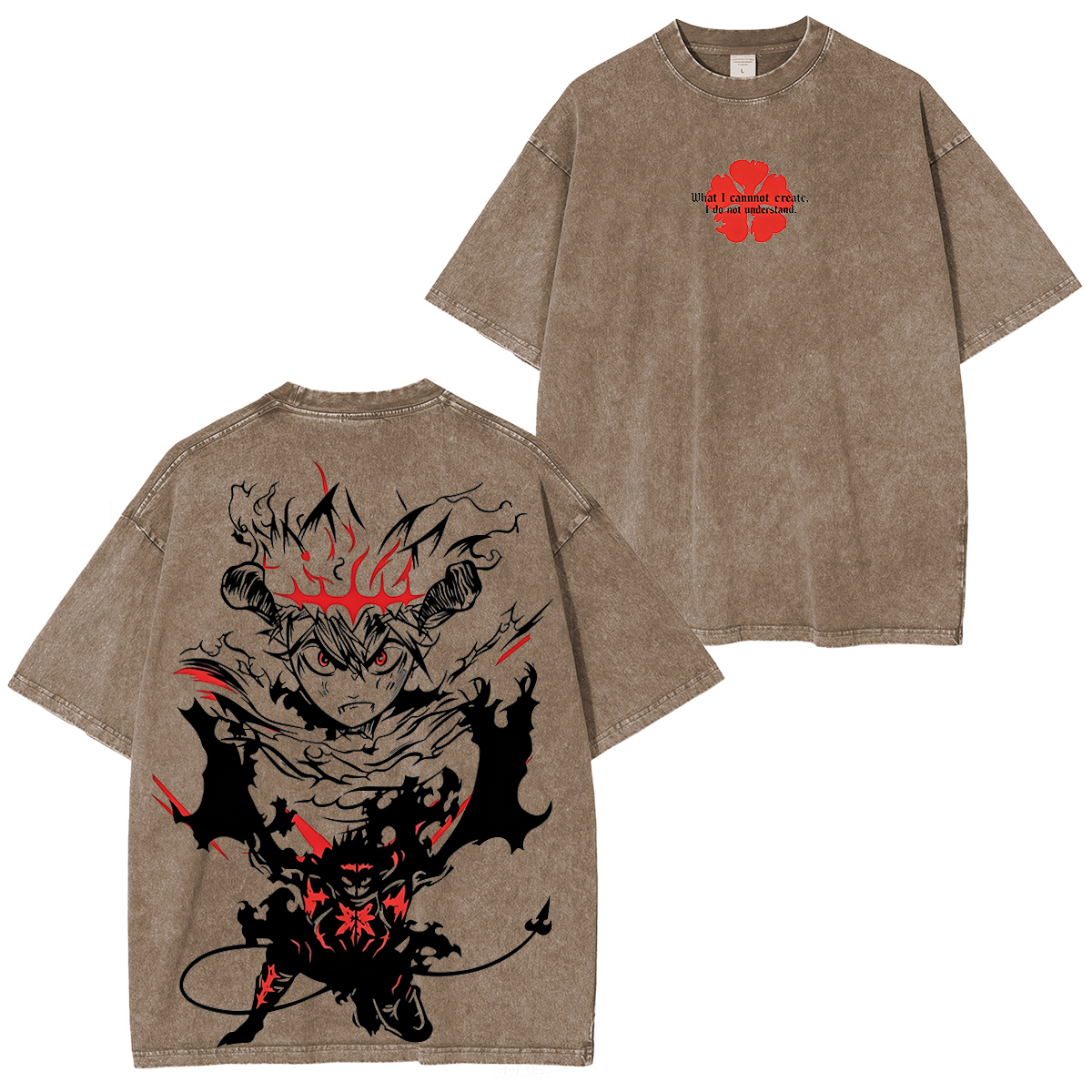 Black Clover Aska Vintage washed T-shirt/Crewneck/Hoodie
