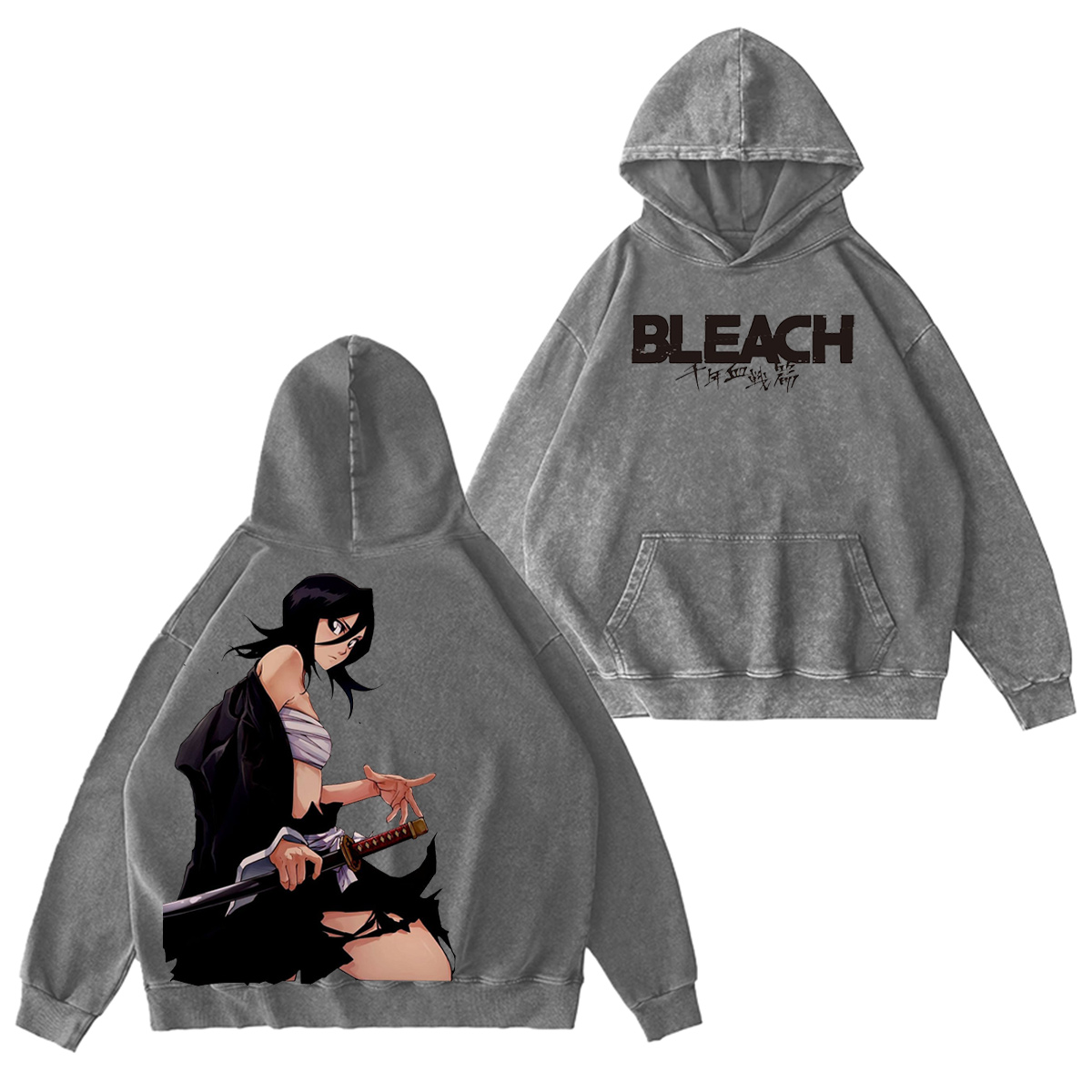 BLEACH :Kuchiki Rukia  Vintage washed T-shirt/Crewneck/Hoodie