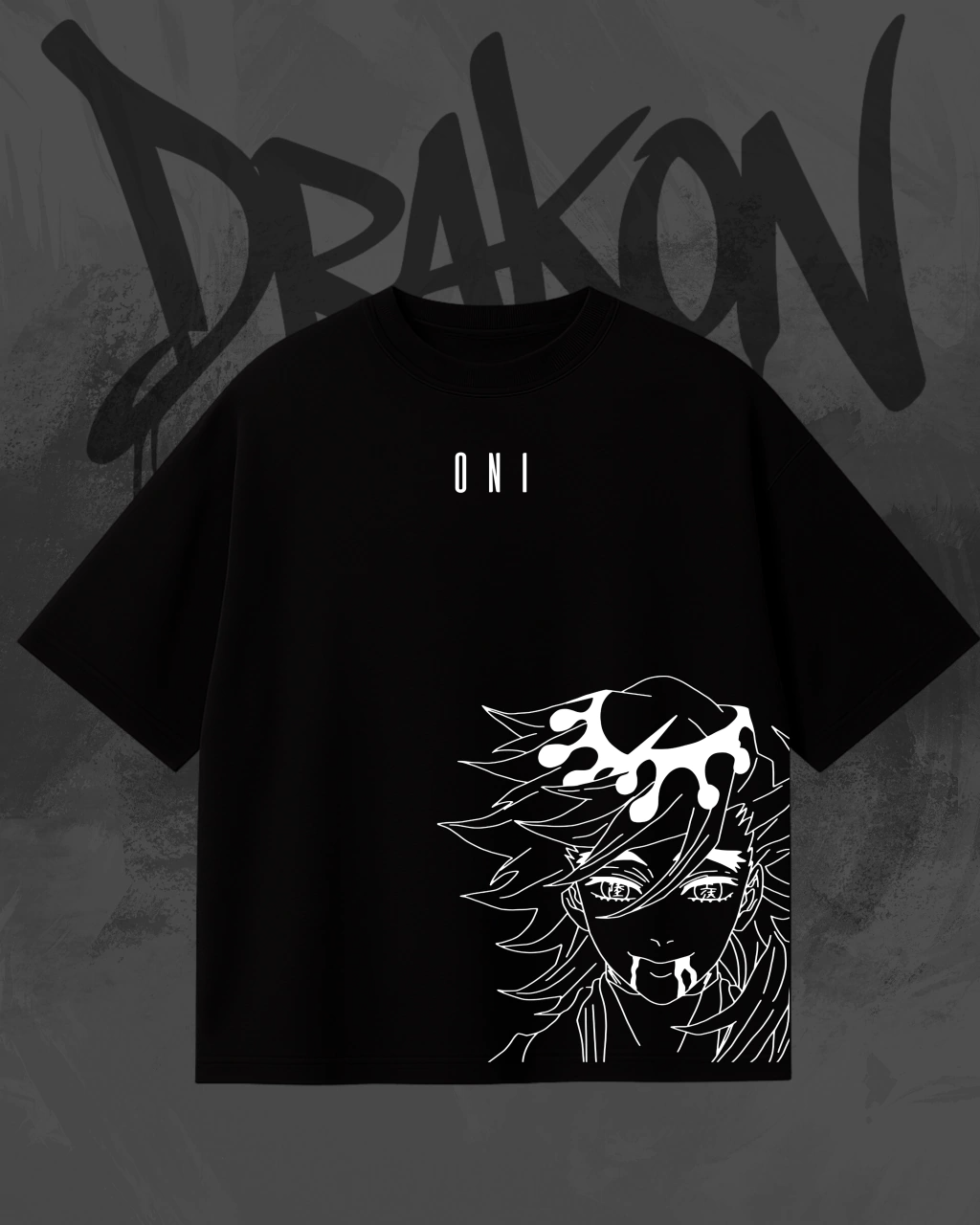 Demon Slayer Doma Anime Unisex Washed T-Shirt