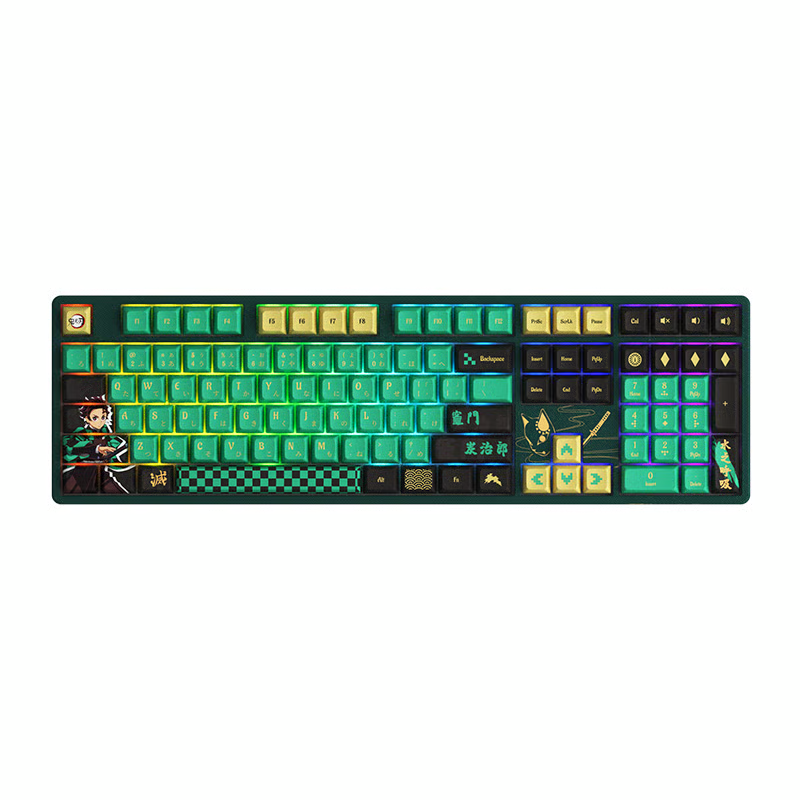 Demon Slayer Tanjirou 5108B Plus Multi-Modes RGB Hot-Swappable Mechanical Keyboard (Akko V3 Cream Yellow Pro)