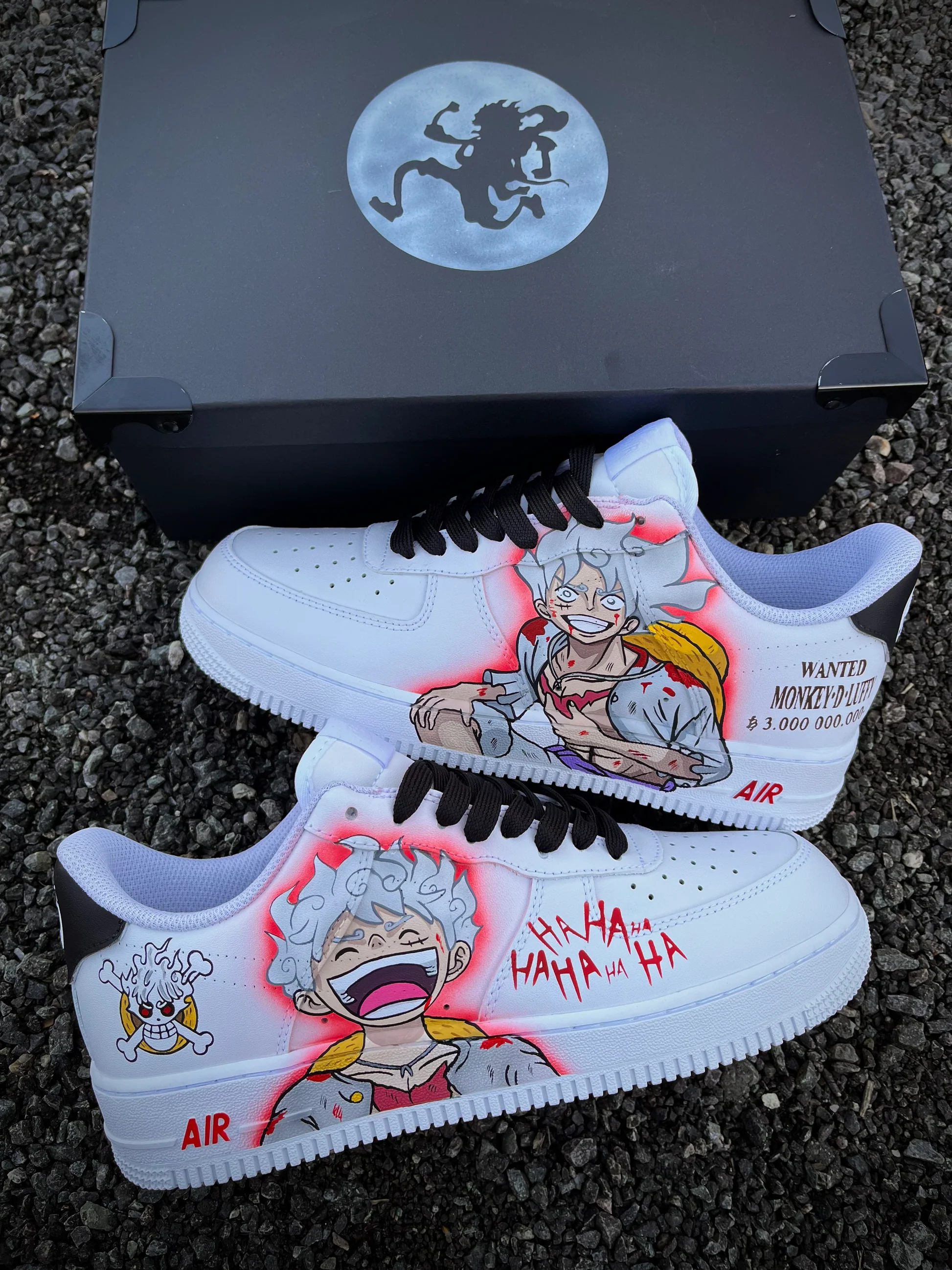 One piece luffy Gear 5 Custom Titans Style Shoes Hand Painted AIR FORCE 1  Shoes