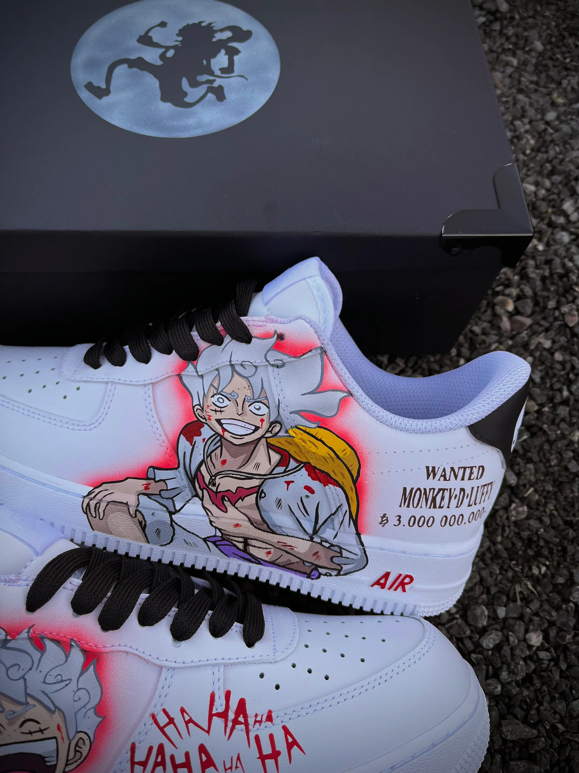 One piece luffy Gear 5 Custom Titans Style Shoes Hand Painted AIR FORCE 1  Shoes 