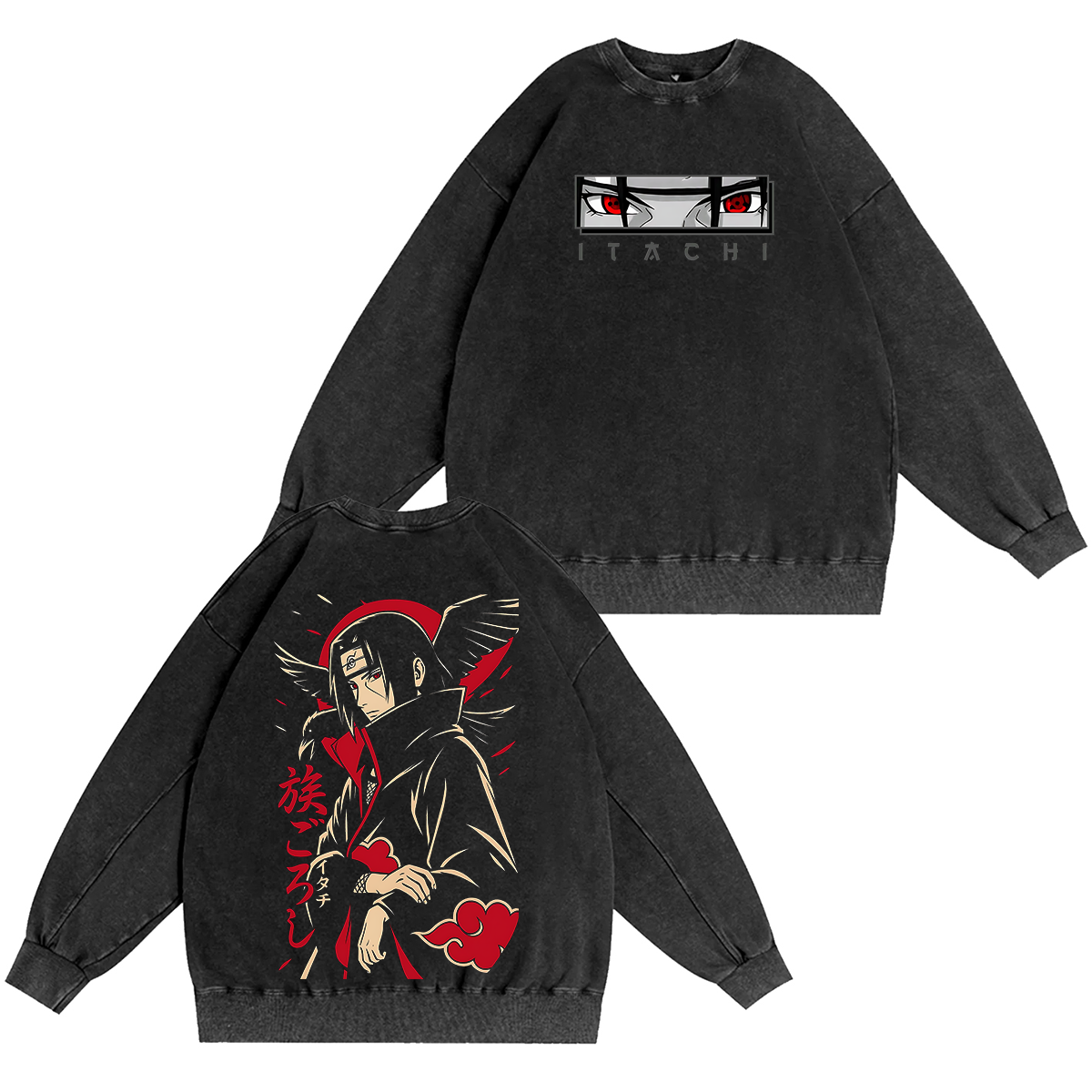 Itachi Uchiha-Naruto Vintage Washed T-shirt/Crewneck/Hoodie
