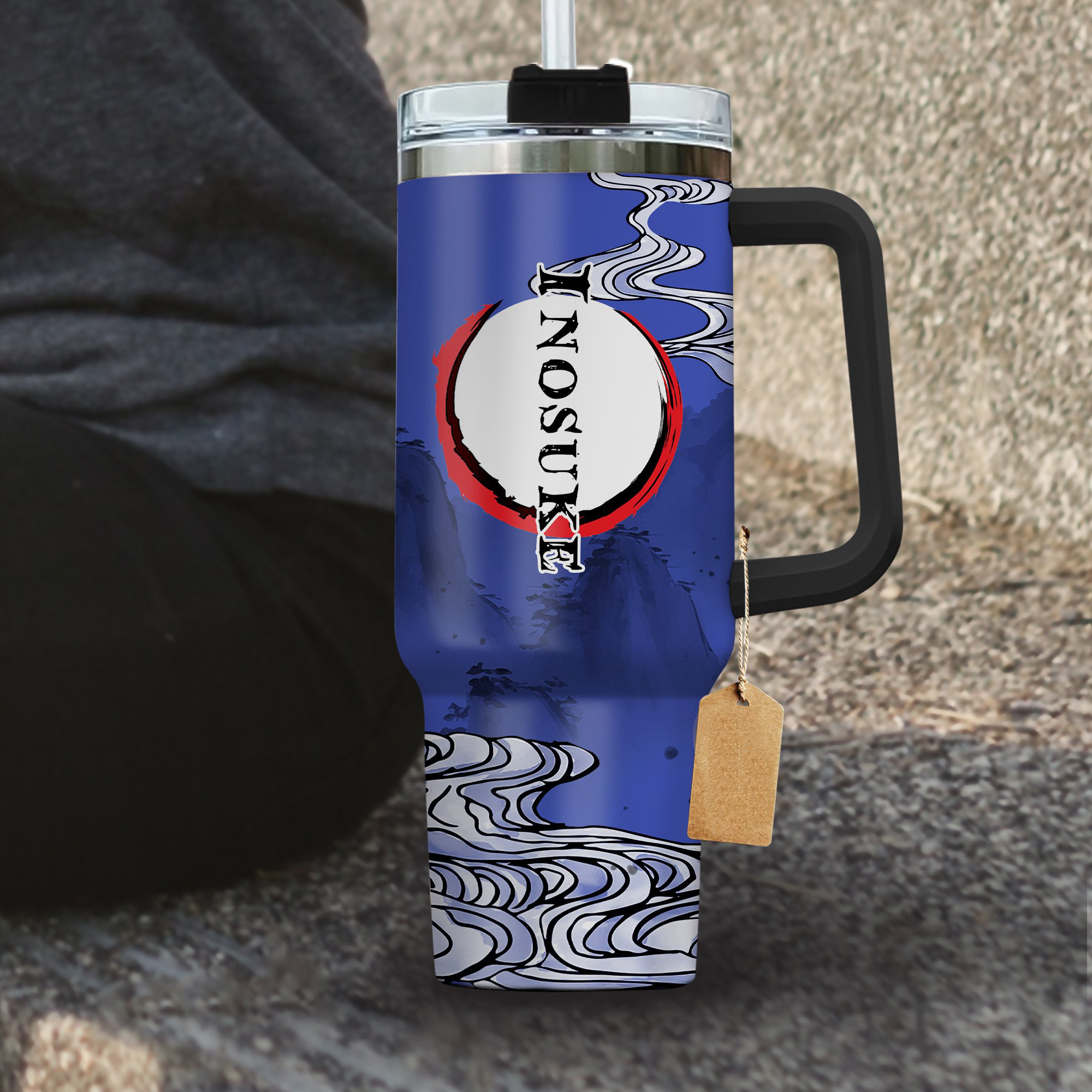 Demon Slayer Inosuke Hashibira 30oz or 40oz Stainless Steel Tumbler With Handle HG