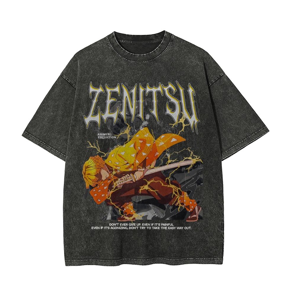 Zenitsu Vintage Oversized T-Shirt | Demon Slayer