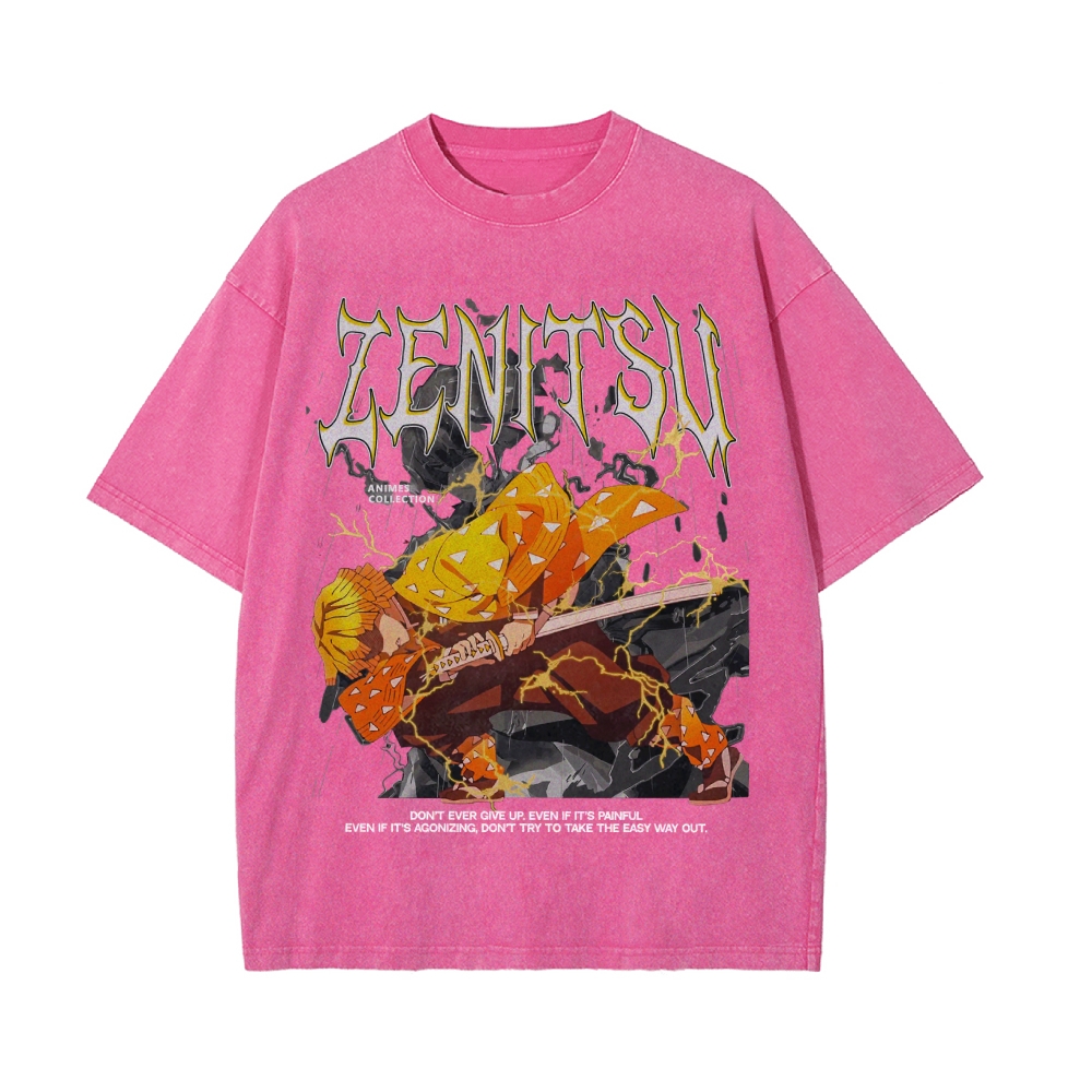 Zenitsu Vintage Oversized T-Shirt | Demon Slayer