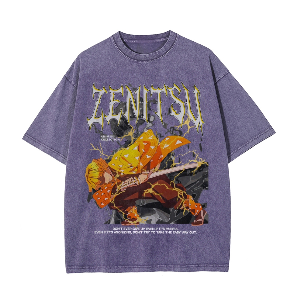 Zenitsu Vintage Oversized T-Shirt | Demon Slayer