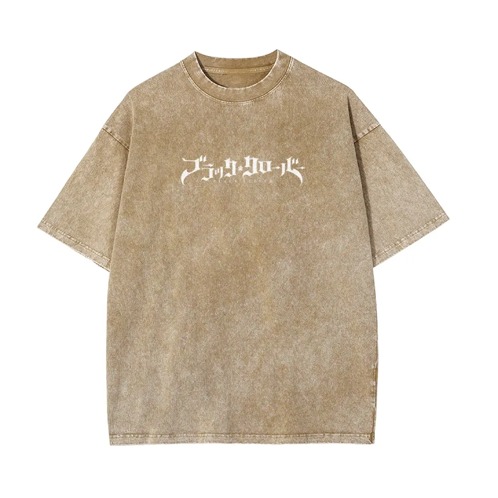 Black Clover Vintage Oversized T-Shirt