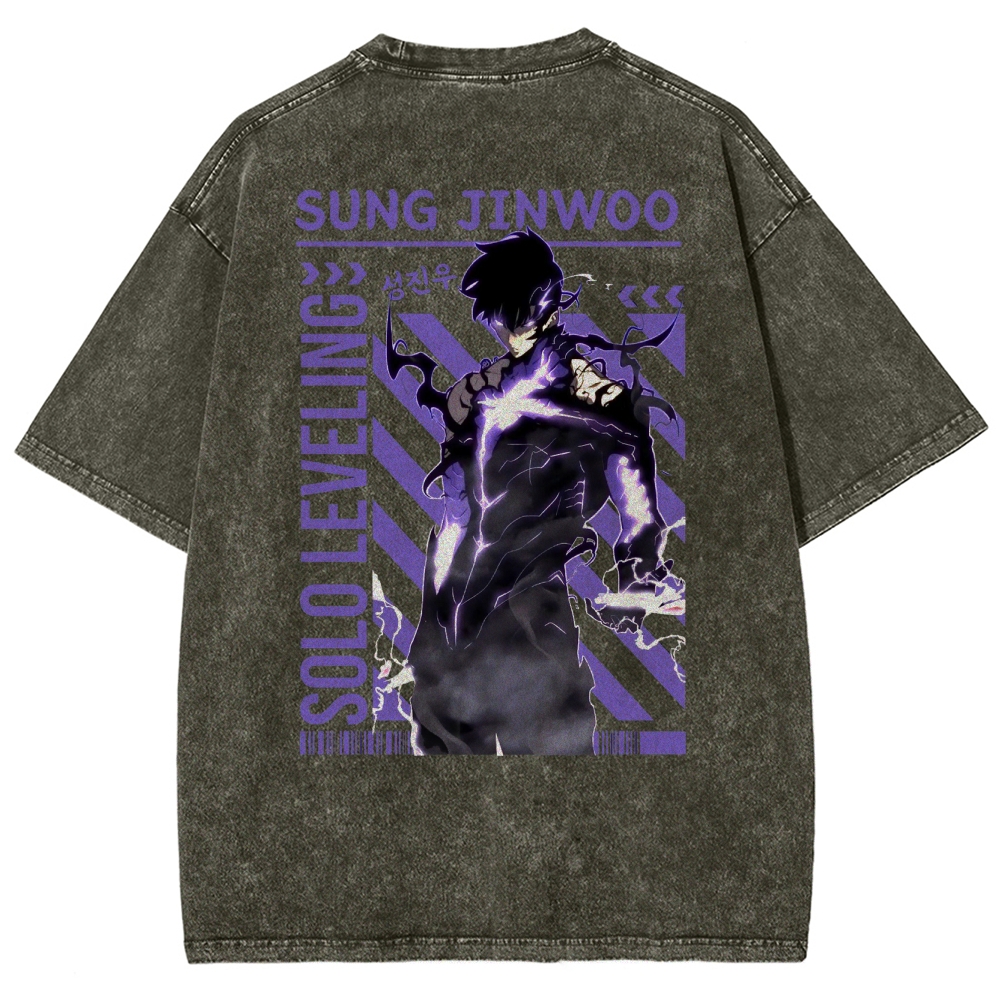 SUNG JINWOO Unisex Fit Washed T-Shirt