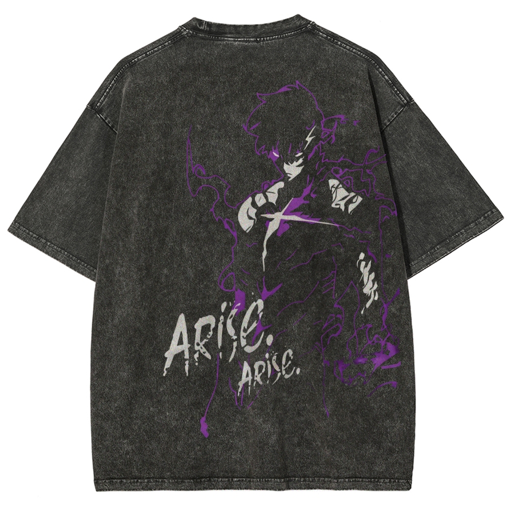 solo leveling Unisex Fit Washed T-Shirt 2501009734