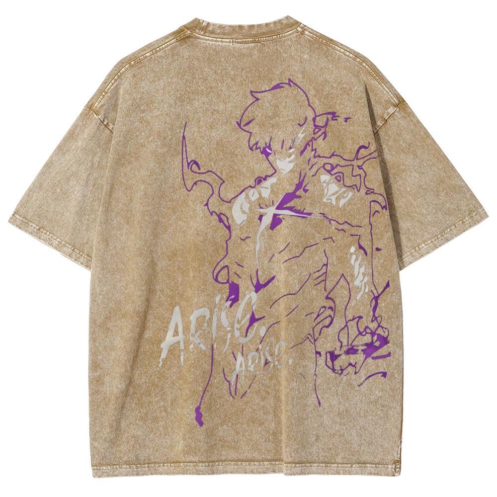 solo leveling Unisex Fit Washed T-Shirt 2501009734