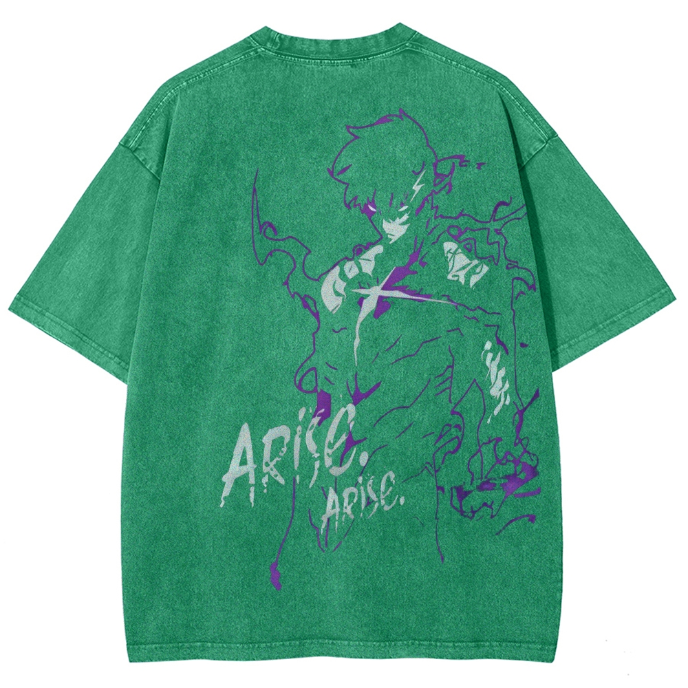 solo leveling Unisex Fit Washed T-Shirt 2501009734