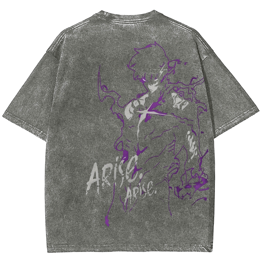 solo leveling Unisex Fit Washed T-Shirt 2501009734