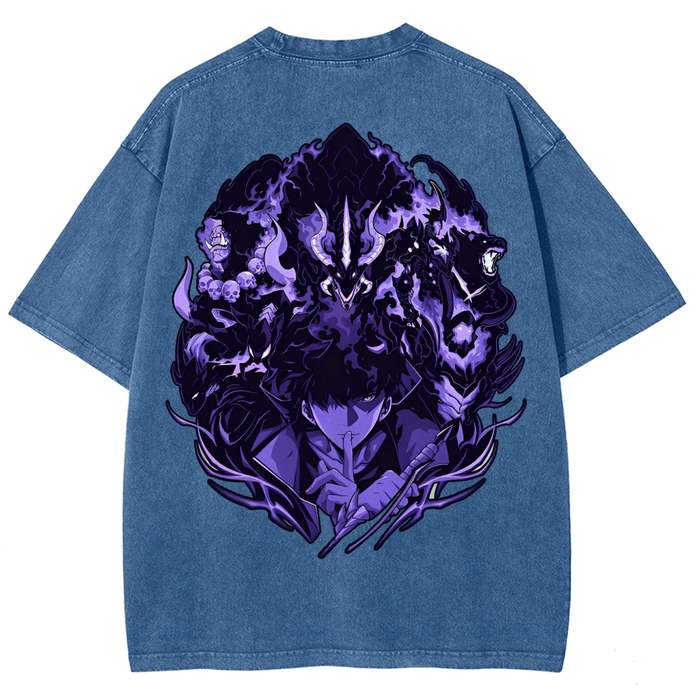 solo leveling Unisex Fit Washed T-Shirt 2501009735