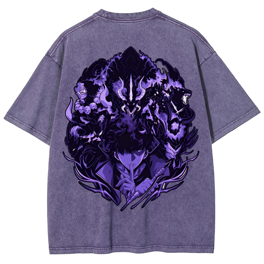 solo leveling Unisex Fit Washed T-Shirt 2501009735