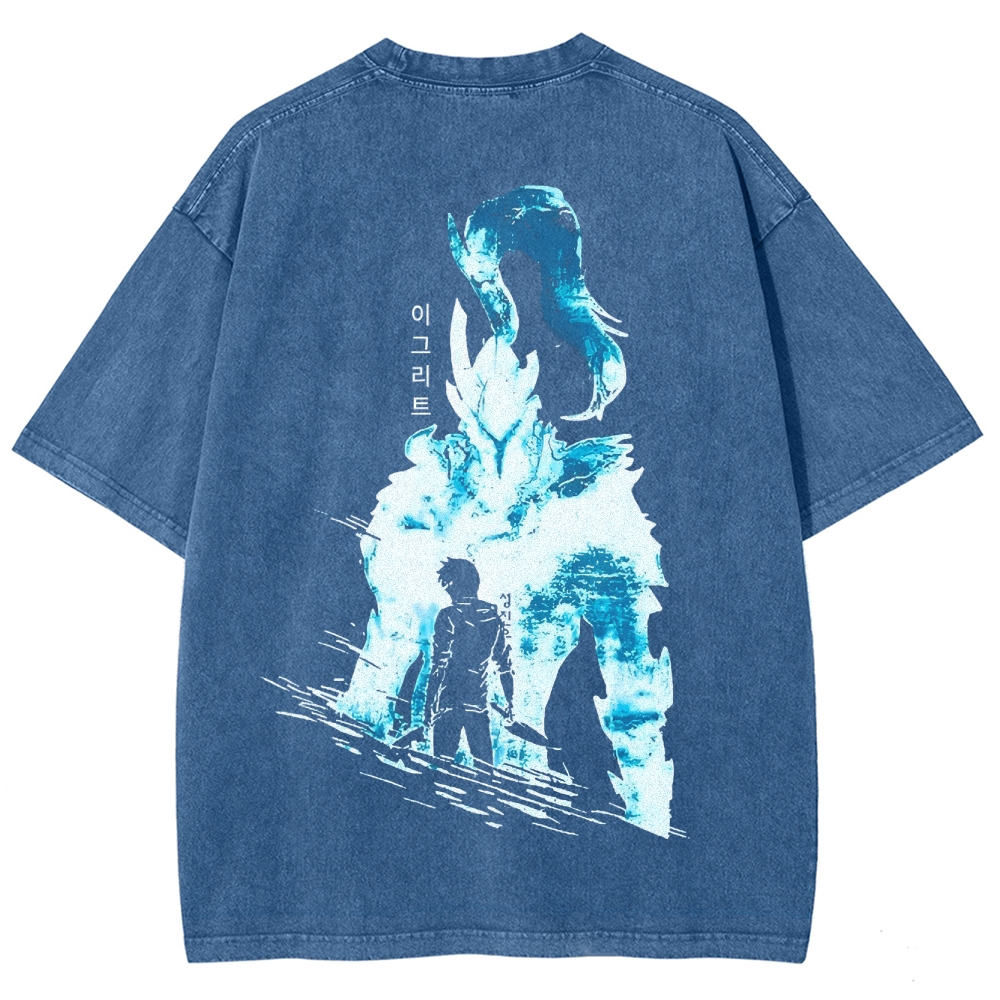 solo leveling Unisex Fit Washed T-Shirt 2501009736