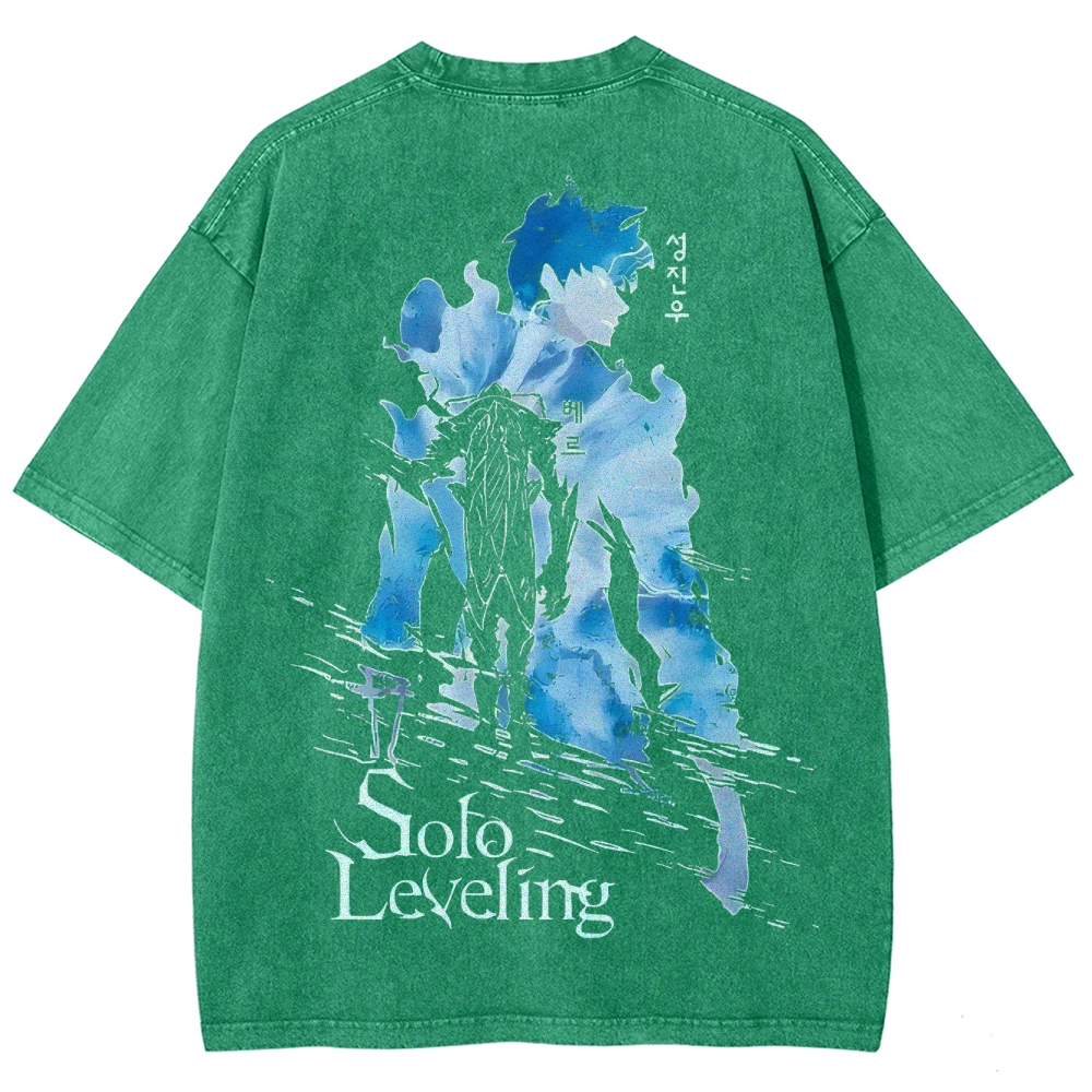 solo leveling Unisex Fit Washed T-Shirt 2501009737