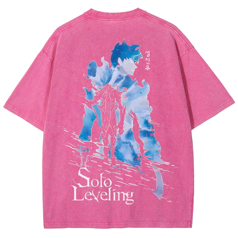 solo leveling Unisex Fit Washed T-Shirt 2501009737