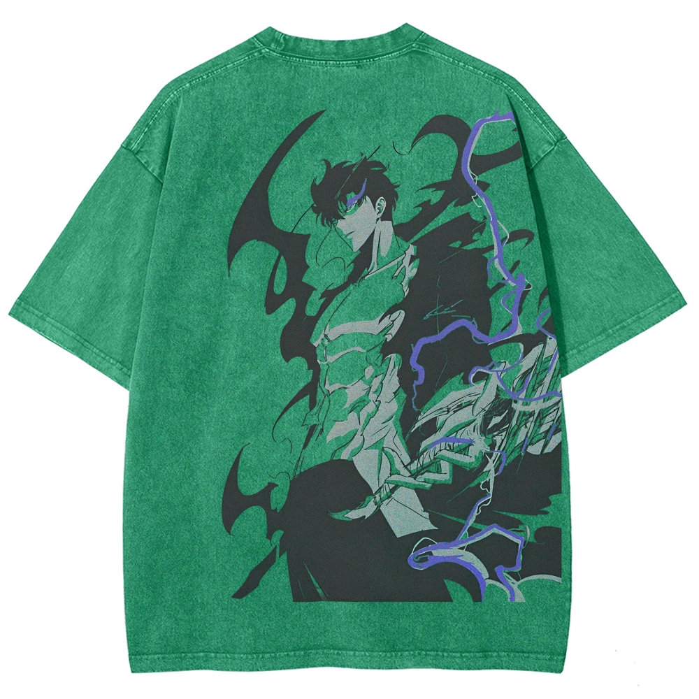 solo leveling Unisex Fit Washed T-Shirt 2501009739