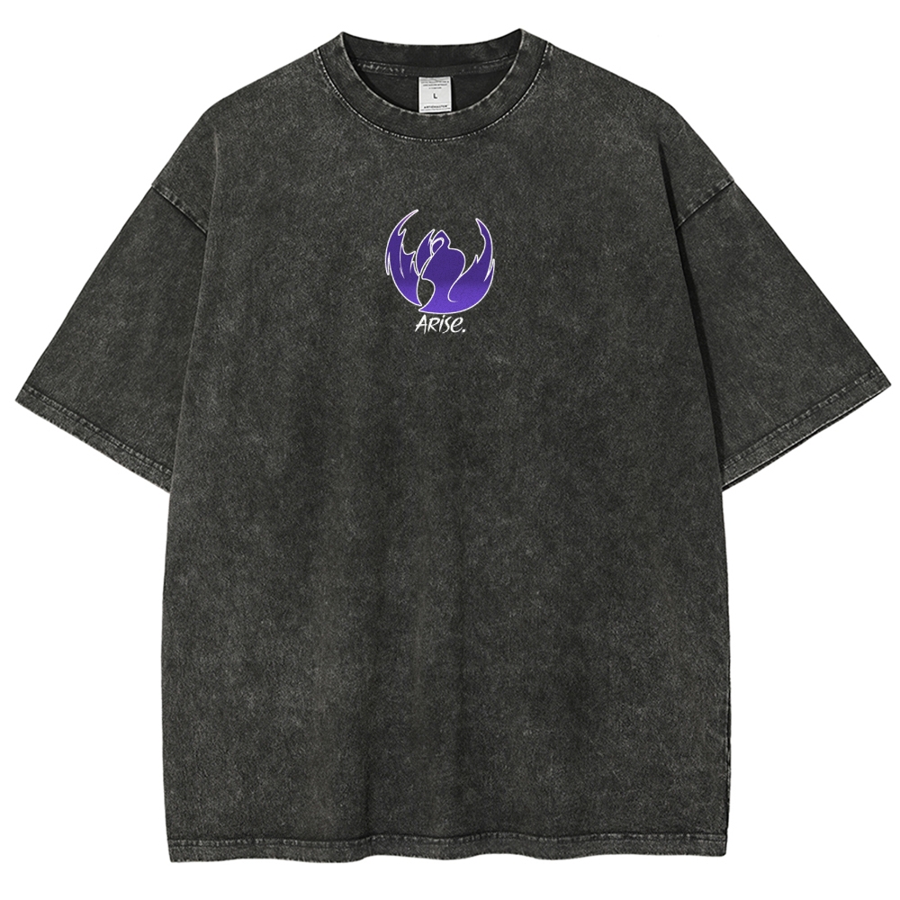 Solo-Leveling Ahjin Guild Steeetwear Washed T-Shirt
