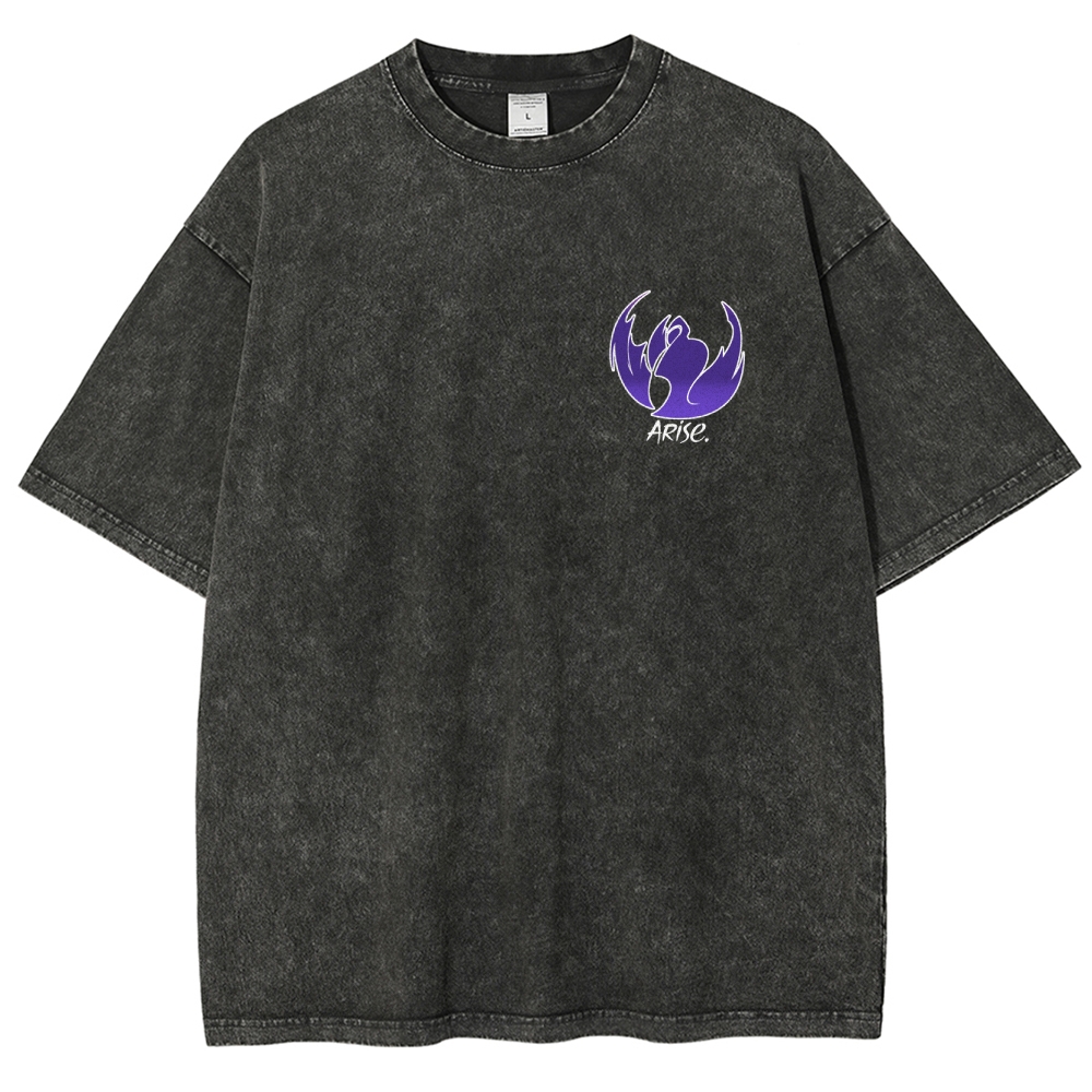 Solo-Leveling Ahjin Guild Unisex Fit Washed T-Shirt