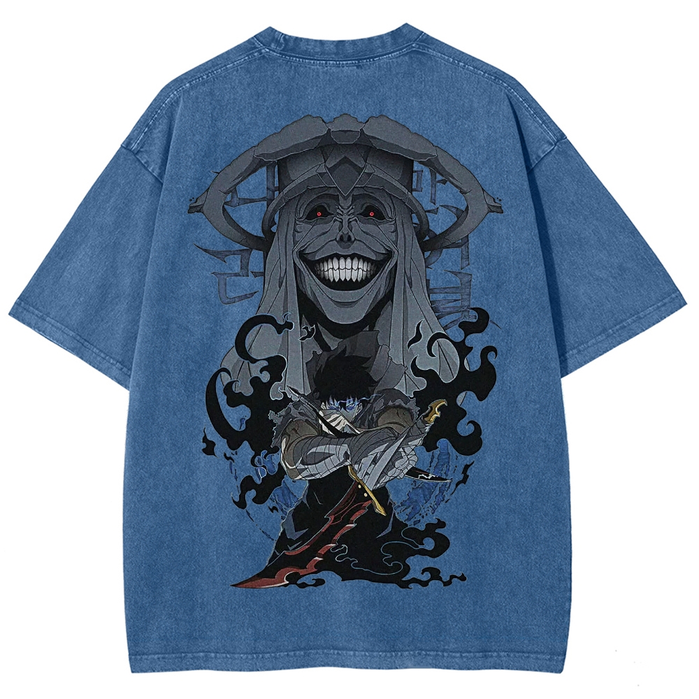 solo leveling Unisex Fit Washed T-Shirt 2502004266