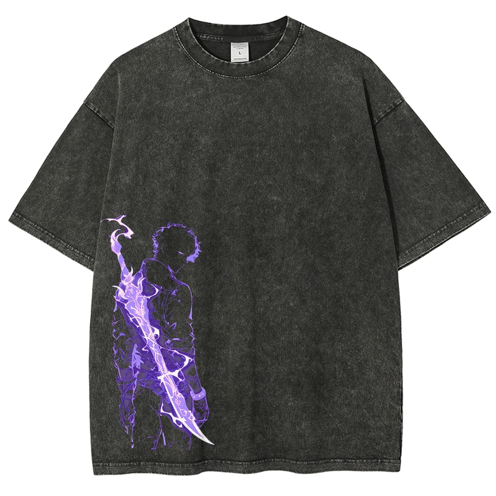 solo leveling Unisex Fit Washed T-Shirt 2502004280