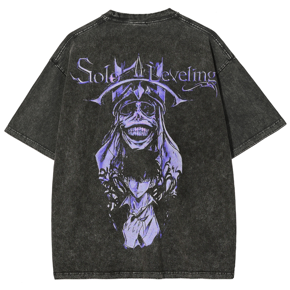 solo leveling Unisex Fit Washed T-Shirt 2502004280