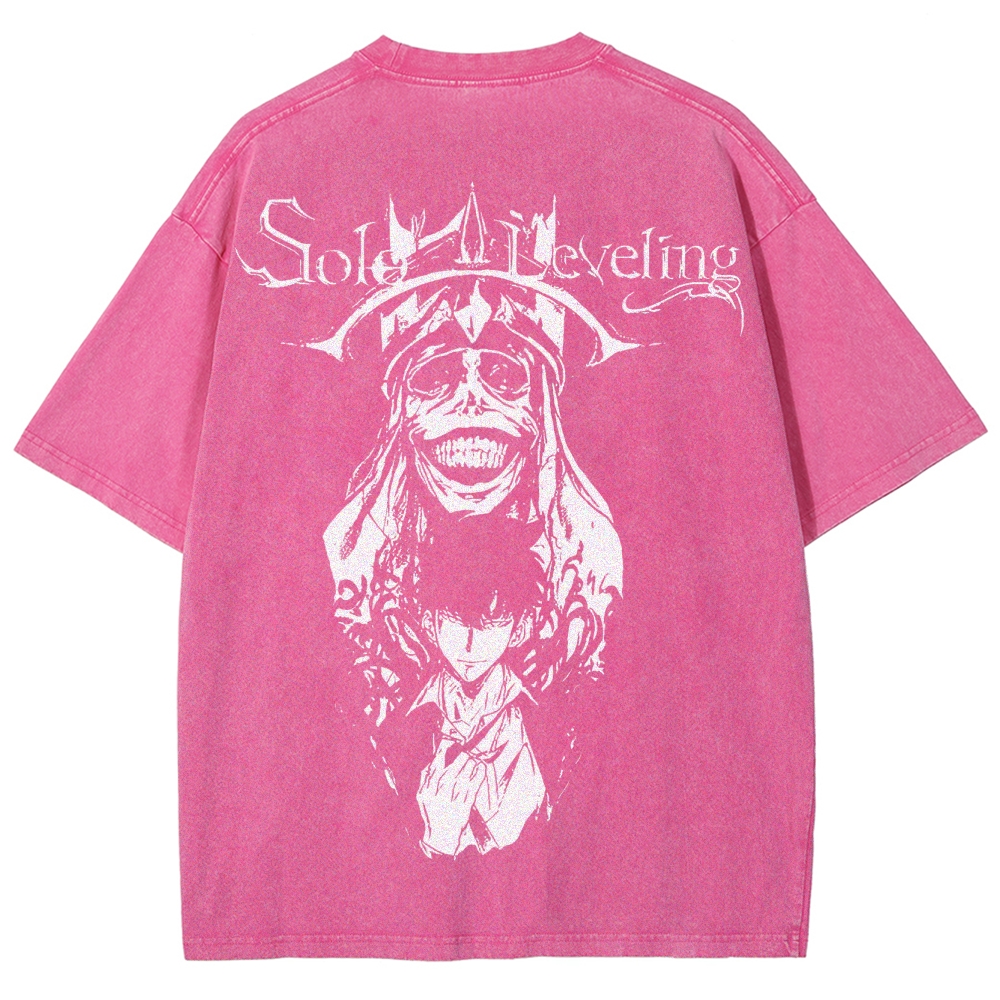 solo leveling Unisex Fit Washed T-Shirt 2502004280