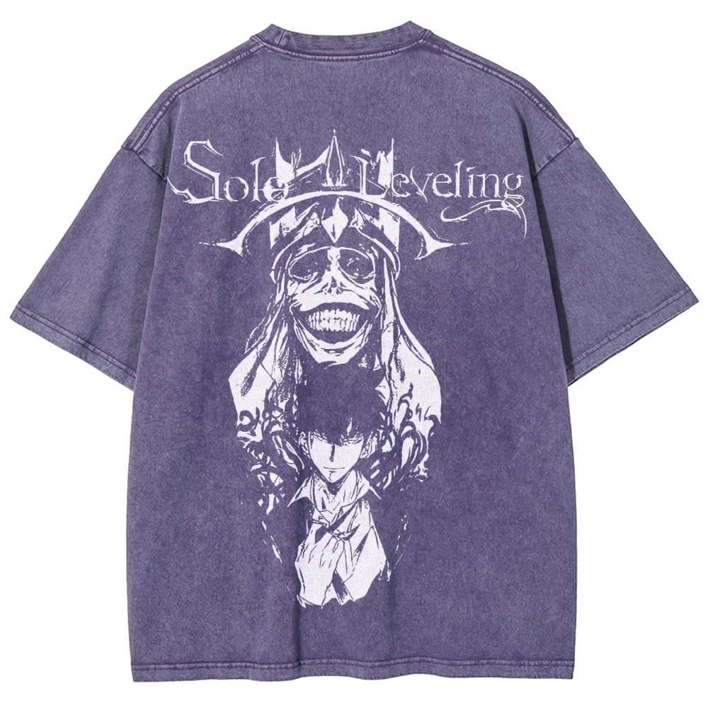 solo leveling Unisex Fit Washed T-Shirt 2502004280