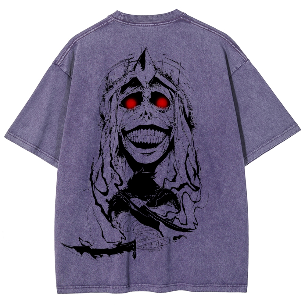 solo leveling Unisex Fit Washed T-Shirt 2502004303