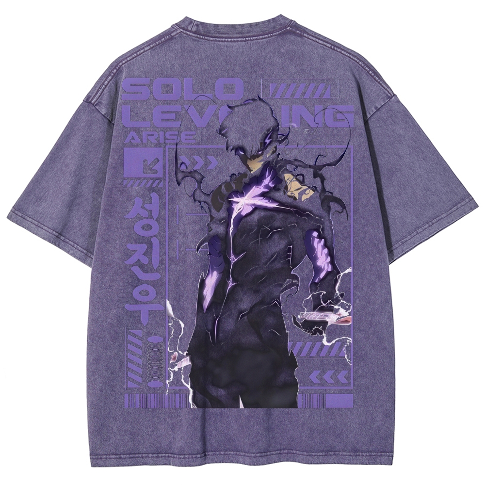 solo leveling Unisex Fit Washed T-Shirt 2502007460