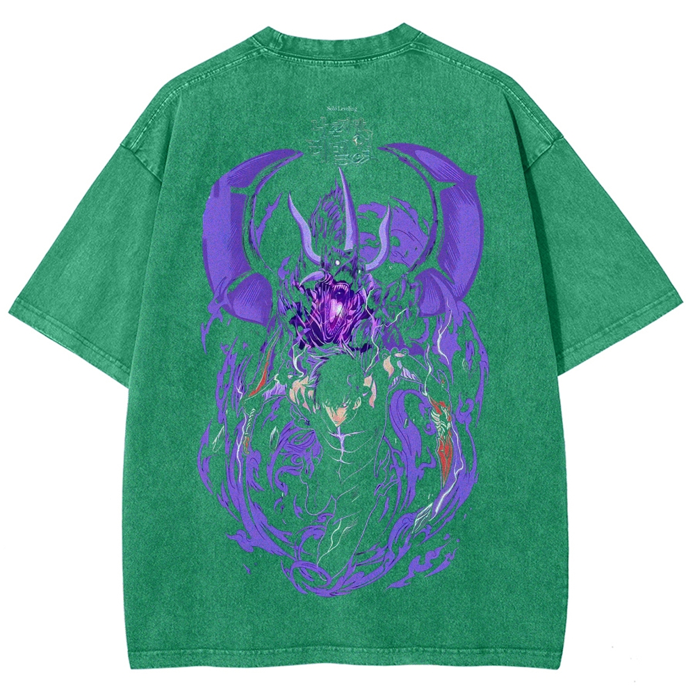 solo leveling Unisex Fit Washed T-Shirt 2502007467