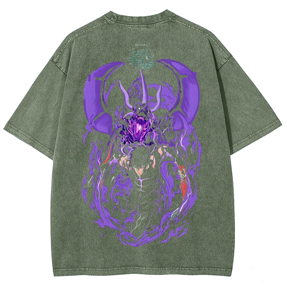 solo leveling Unisex Fit Washed T-Shirt 2502007467