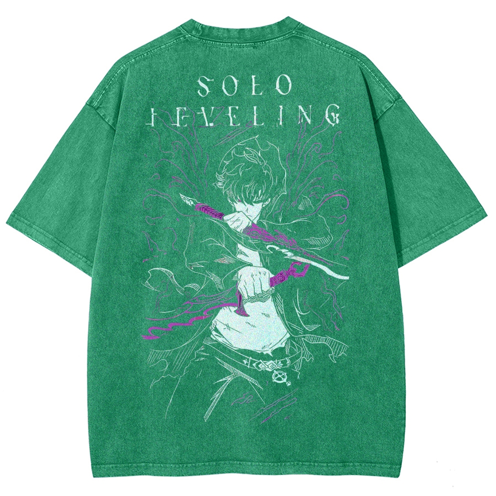 solo leveling Unisex Fit Washed T-Shirt 2502007475