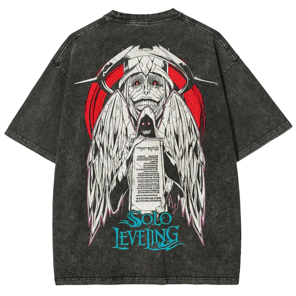 solo leveling Unisex Fit Washed T-Shirt 2502007479
