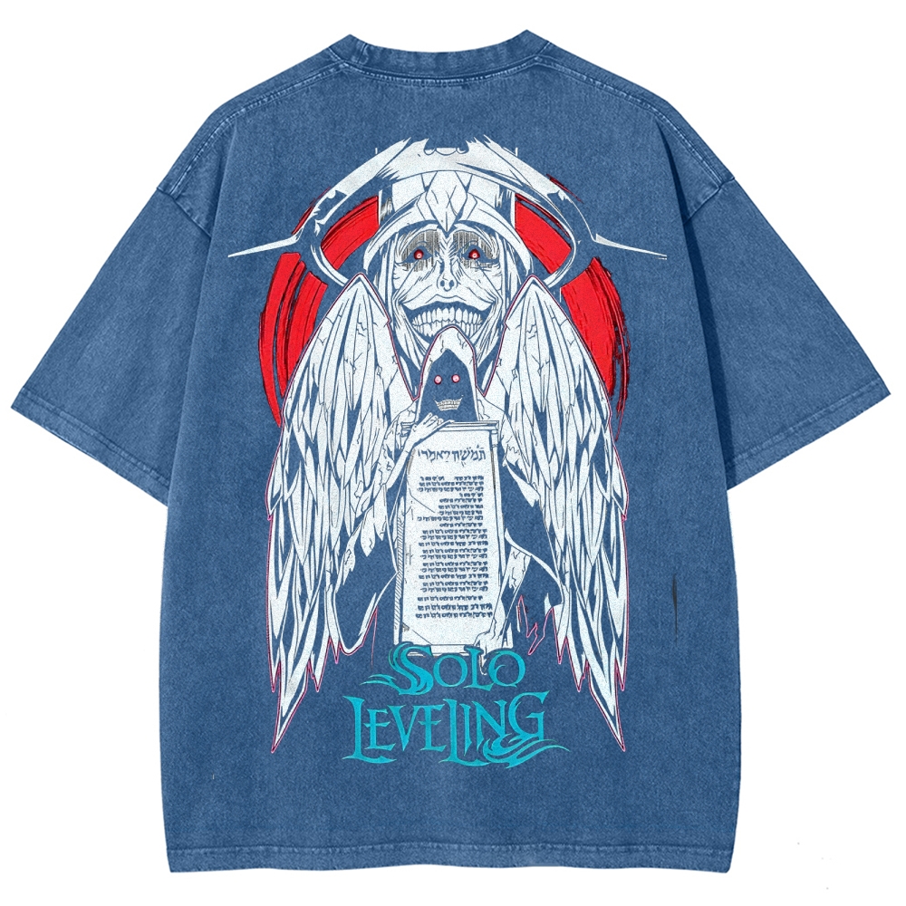 solo leveling Unisex Fit Washed T-Shirt 2502007479