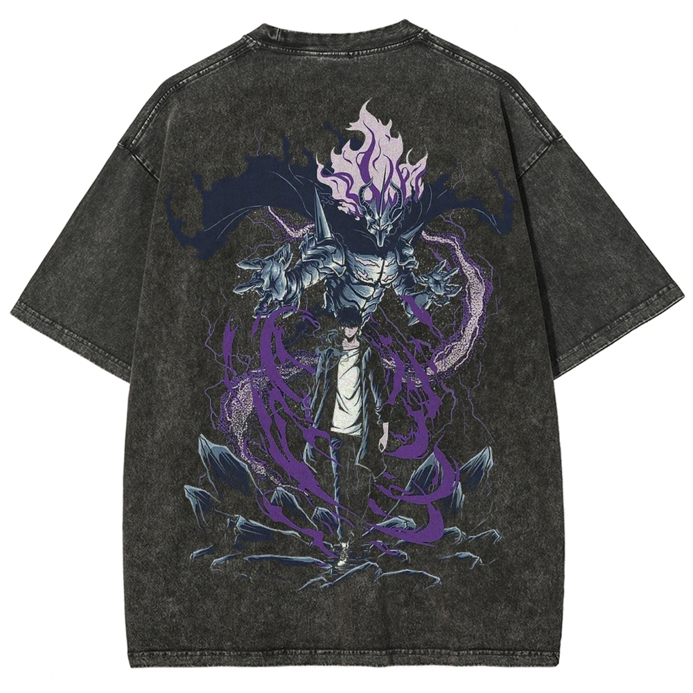 solo leveling Unisex Fit Washed T-Shirt 2502007484