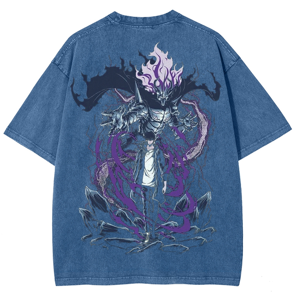 solo leveling Unisex Fit Washed T-Shirt 2502007484