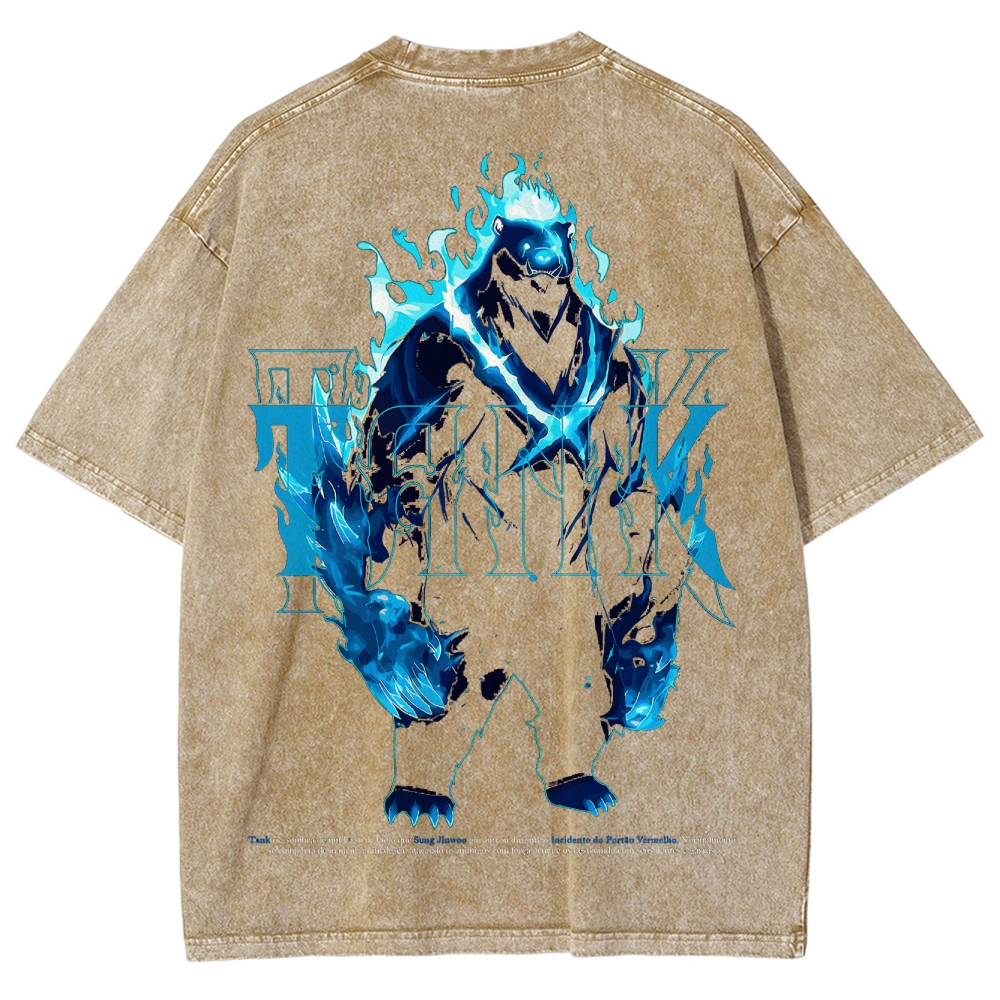 solo leveling Unisex Fit Washed T-Shirt 2502007514