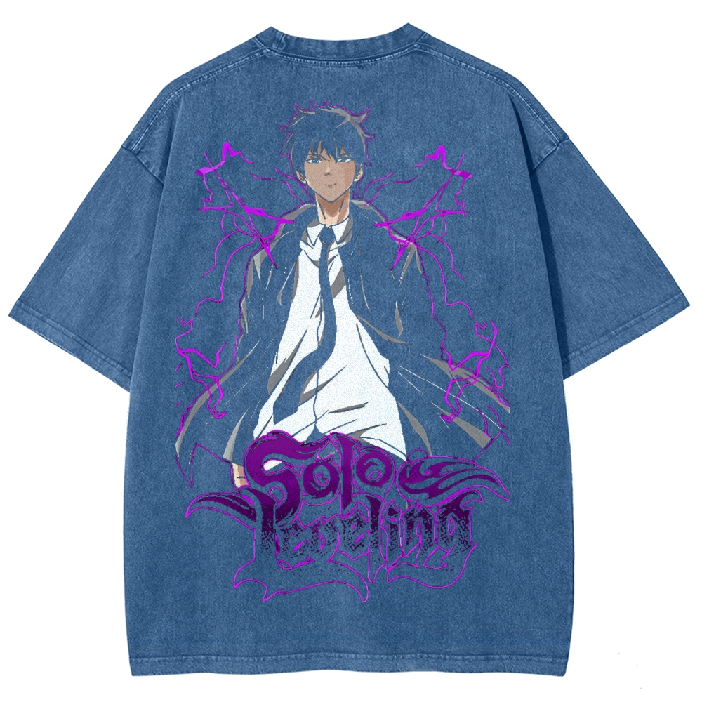 solo leveling Unisex Fit Washed T-Shirt 2502007599