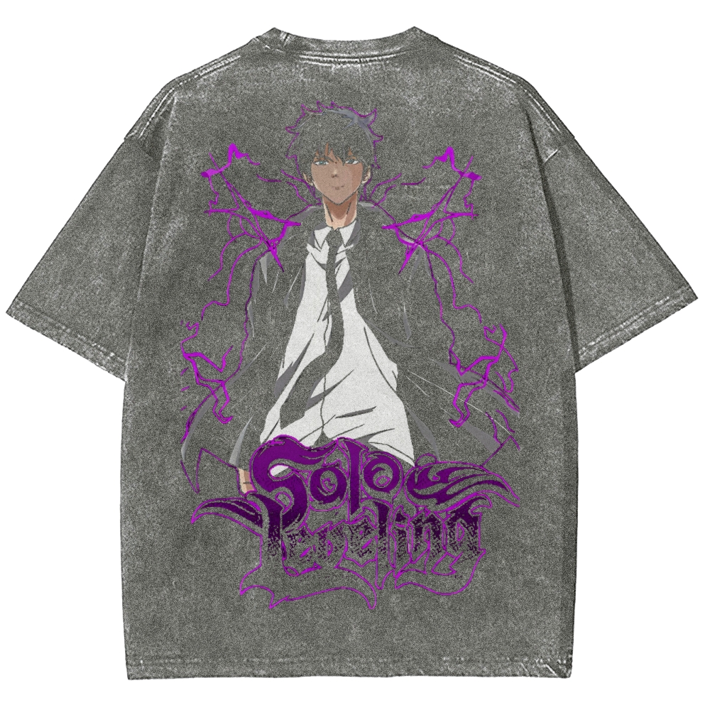 solo leveling Unisex Fit Washed T-Shirt 2502007599