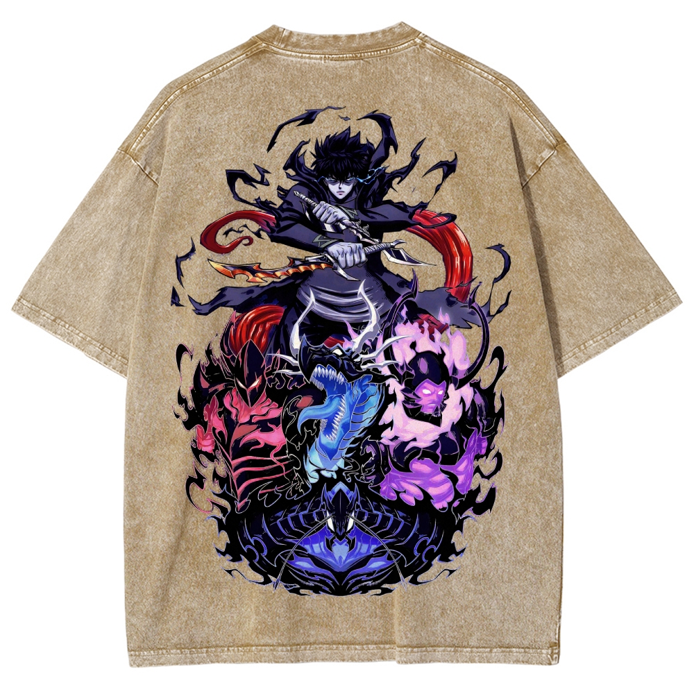 Solo leveling Unisex Fit Washed T-Shirt 2502009647