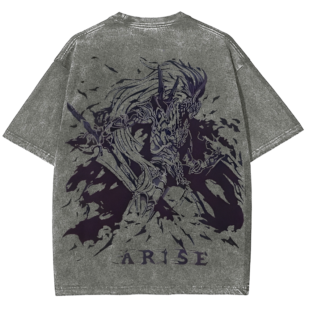 Solo Leveling Unisex Fit Washed T-Shirt 2503002292